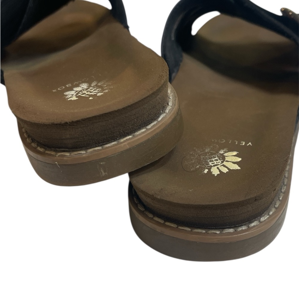 YELLOWBOX Velio black slip on sandals buckles - Picture 3 of 5